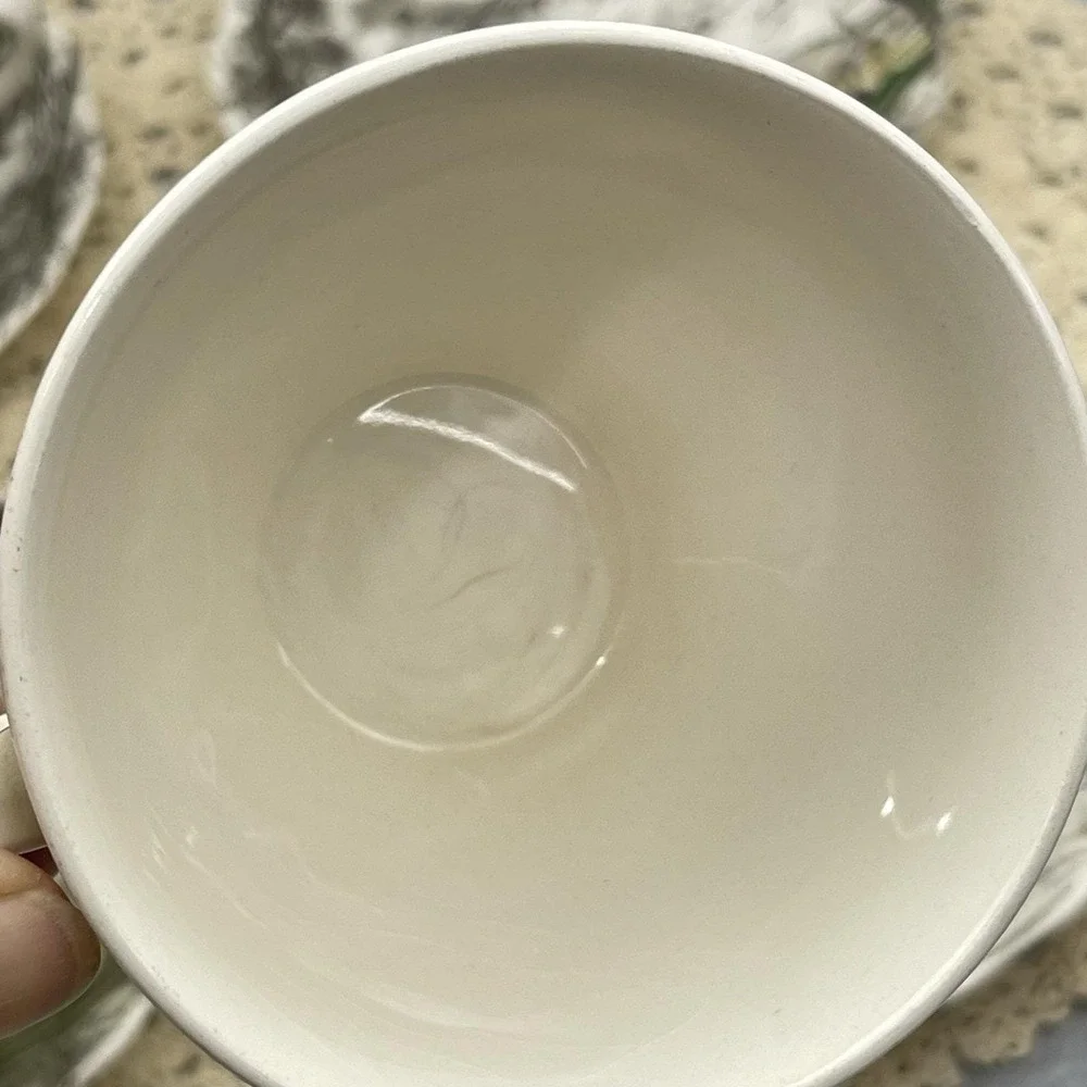 Vintage 1955 J & G Meakin Welcome Home Cups & Saucers Hand Painted Discontinued